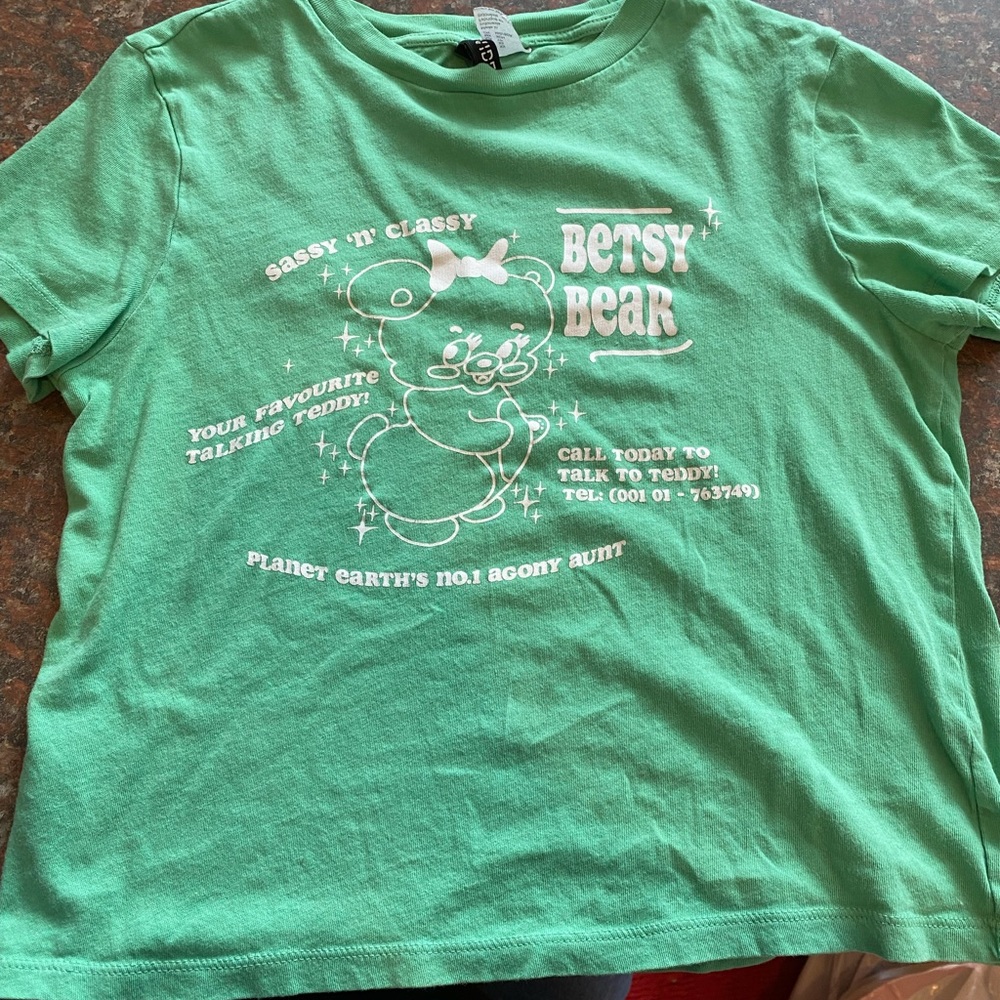 H&M t-shirt with cartoon bear